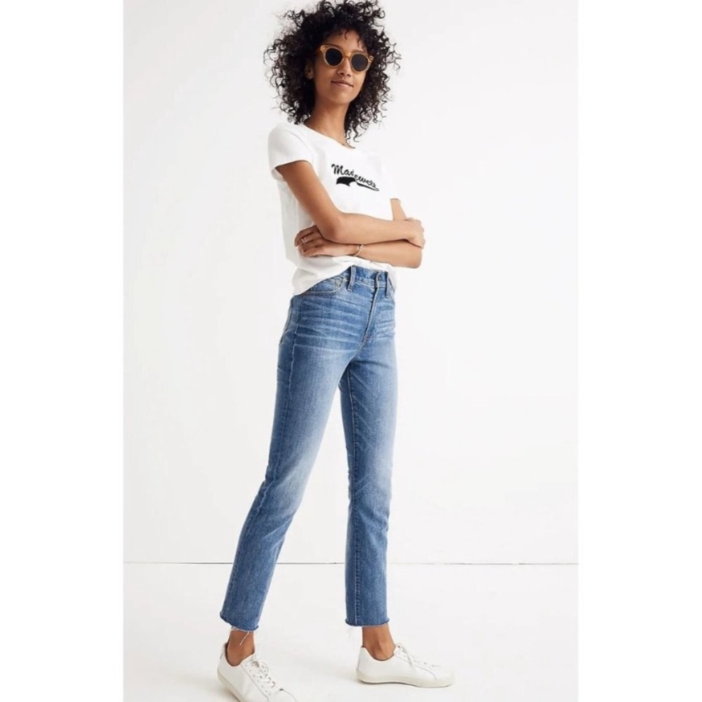 Madewell Women Perfect Vintage Mom Jean - High Rise, Raw Hem